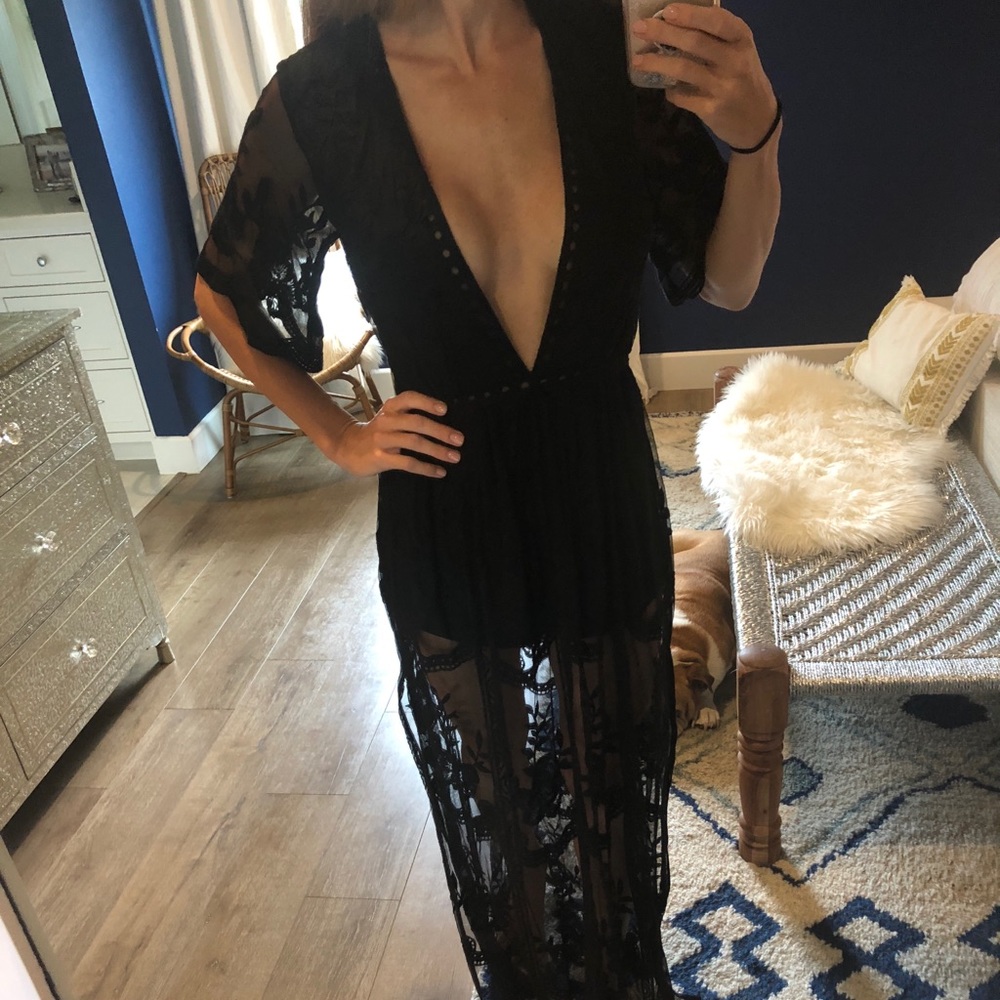 Black dress, lace, sexy